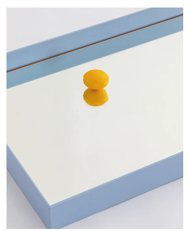 Musheng Home Furnishing original island mirror floor design ultra-clear full-length mirror home clothing store dressing mirror blue ins