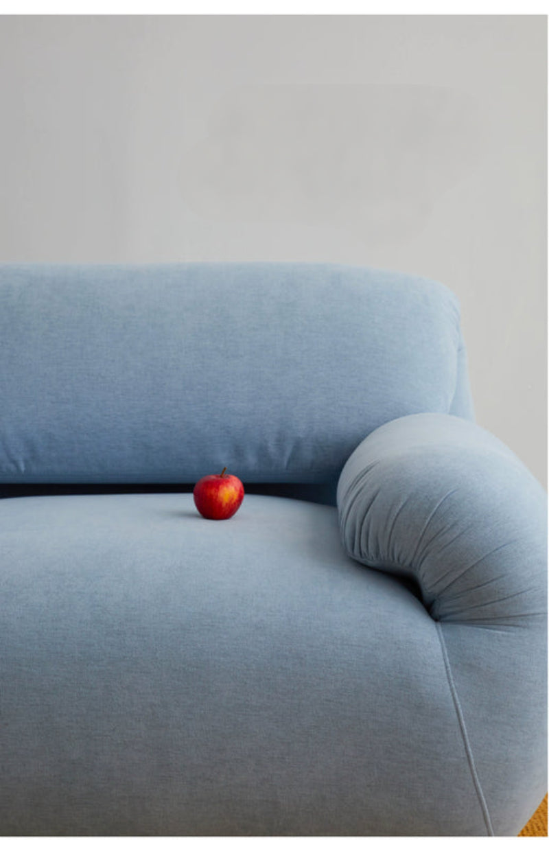 Home Furnishing Single Sofa Blue Italian Minimalist Living Room Fabric Folding Lazy Backrest Adjustable