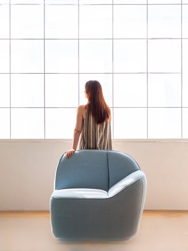 single sofa minimalist free combination small apartment blue dopamine design small sofa