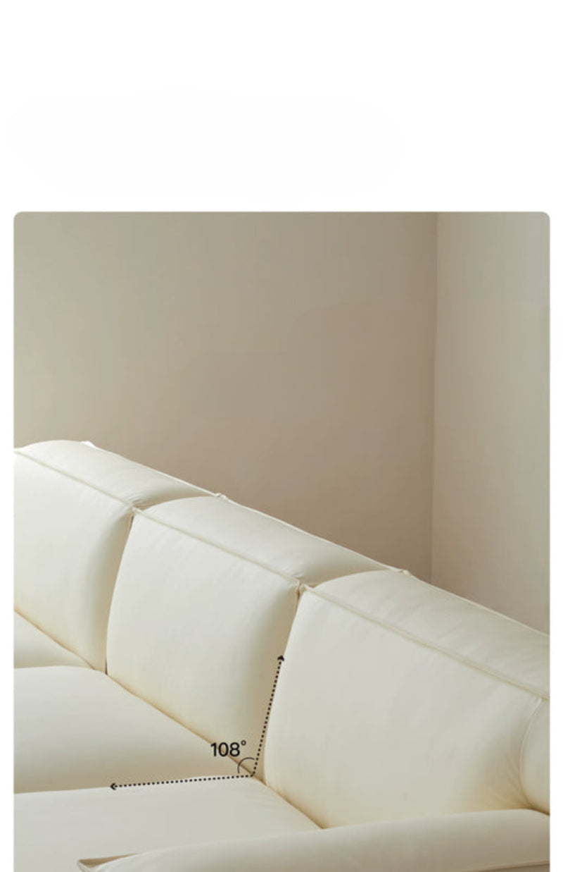 Home Furnishing Square Leather Sofa Module Combination Living Room Straight Leather Art Microfiber Leather Italian Minimalist Modern Simple