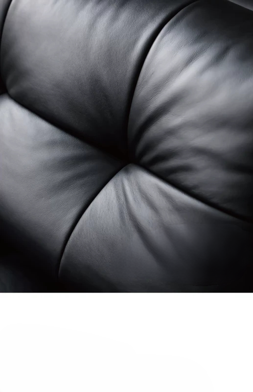 Home Pixel Leather Sofa Removable Backrest Black Italian Light Luxury High-end Adjustable Big Black Bull