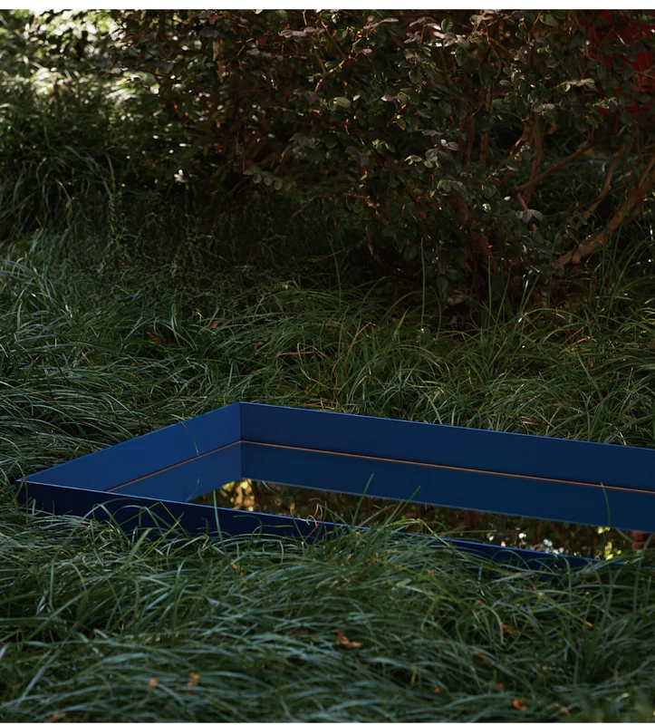 Musheng Home Furnishing original island mirror floor design ultra-clear full-length mirror home clothing store dressing mirror blue ins