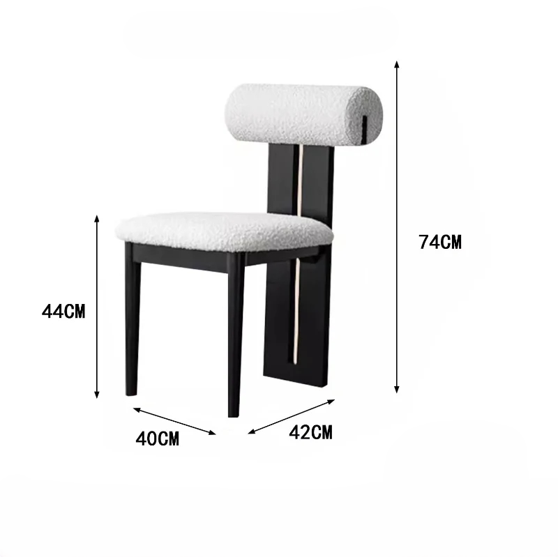 solid wood fabric dining chair casual simple dressing table chair