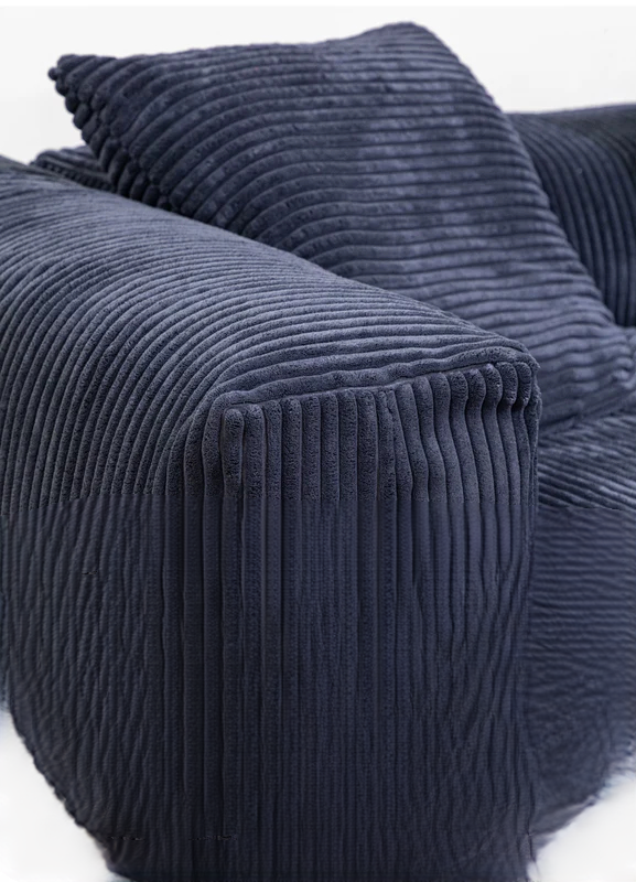 Home Furnishing Corduroy Fabric Modular Sofa Dark Blue Minimalist Free Combination Living Room Small Apartment Tofu Block