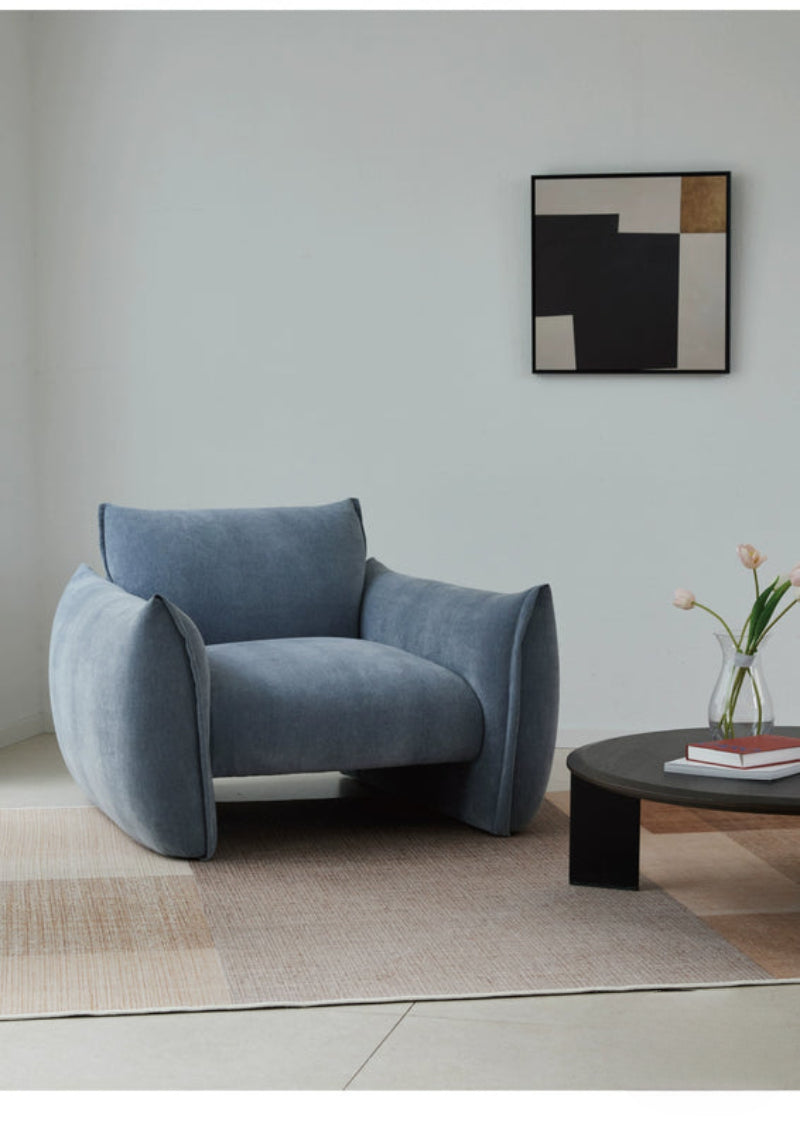 Home Fabric Single Sofa Living Room Modern Simple 2025 New Small Apartment Lazy Leisure Sofa Chair