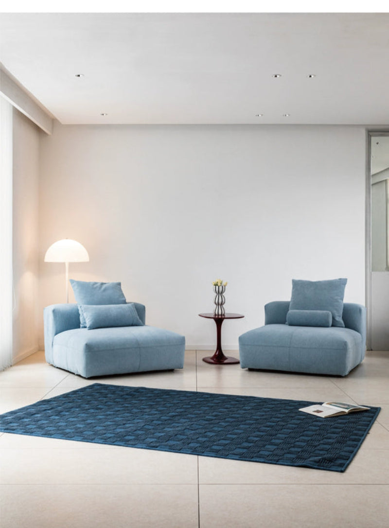Furnishing sofa small apartment modular sofa Nordic fabric removable and washable living room ins square sofa