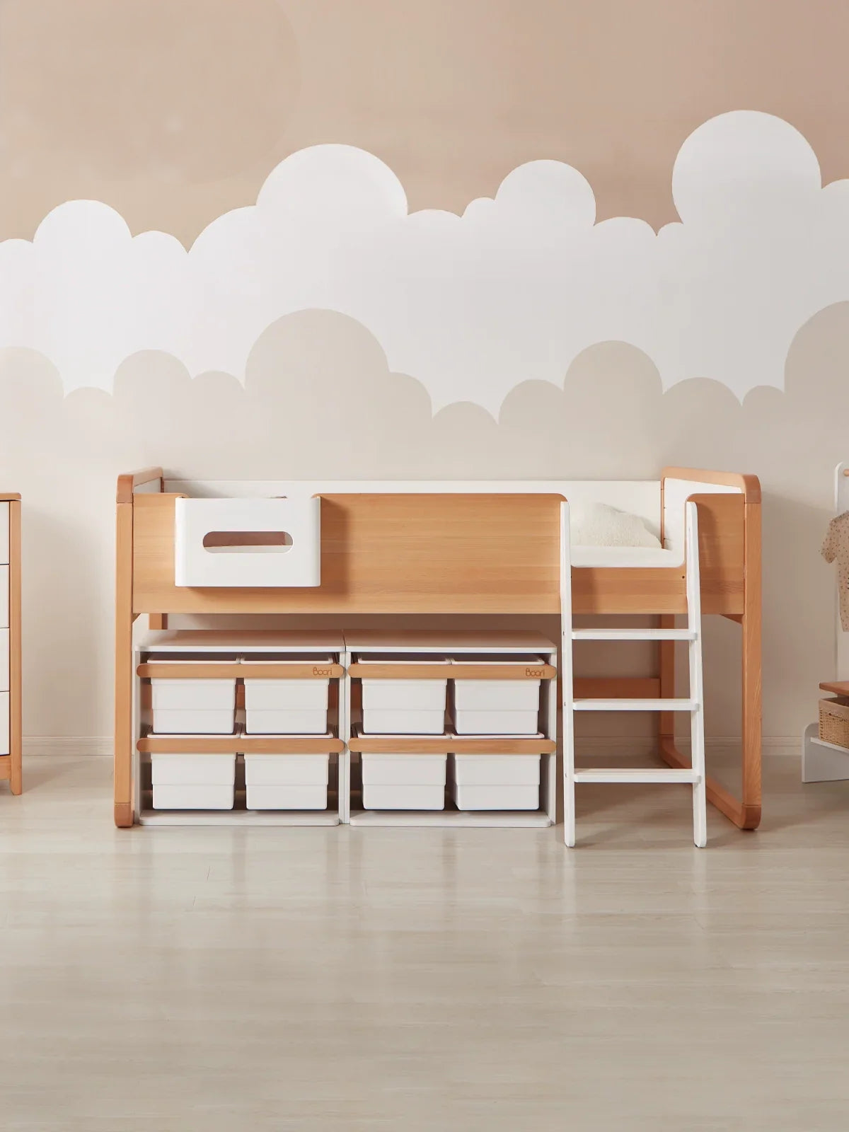 Boori Belem children's room imported solid wood children's bed up and down double bed loft bed
