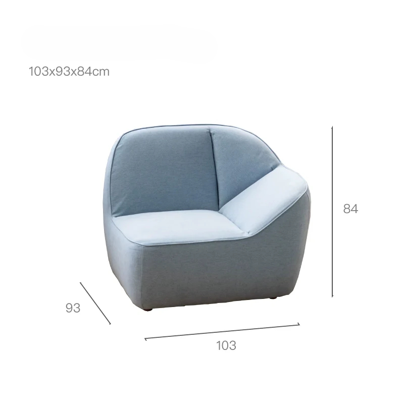 single sofa minimalist free combination small apartment blue dopamine design small sofa