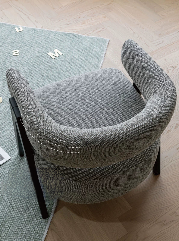 single sofa chair fabric medieval style Italian modern solid wood lazy chair leisure chair armchair