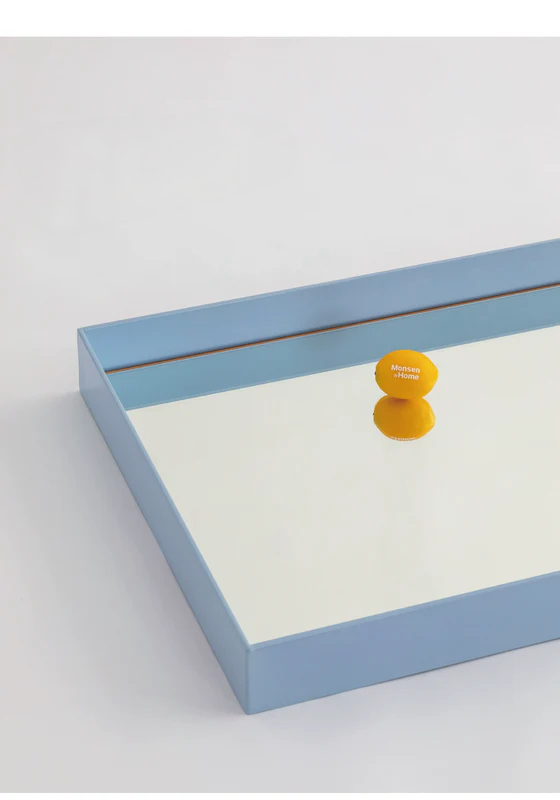 Musheng Home Furnishing original island mirror floor design ultra-clear full-length mirror home clothing store dressing mirror blue ins