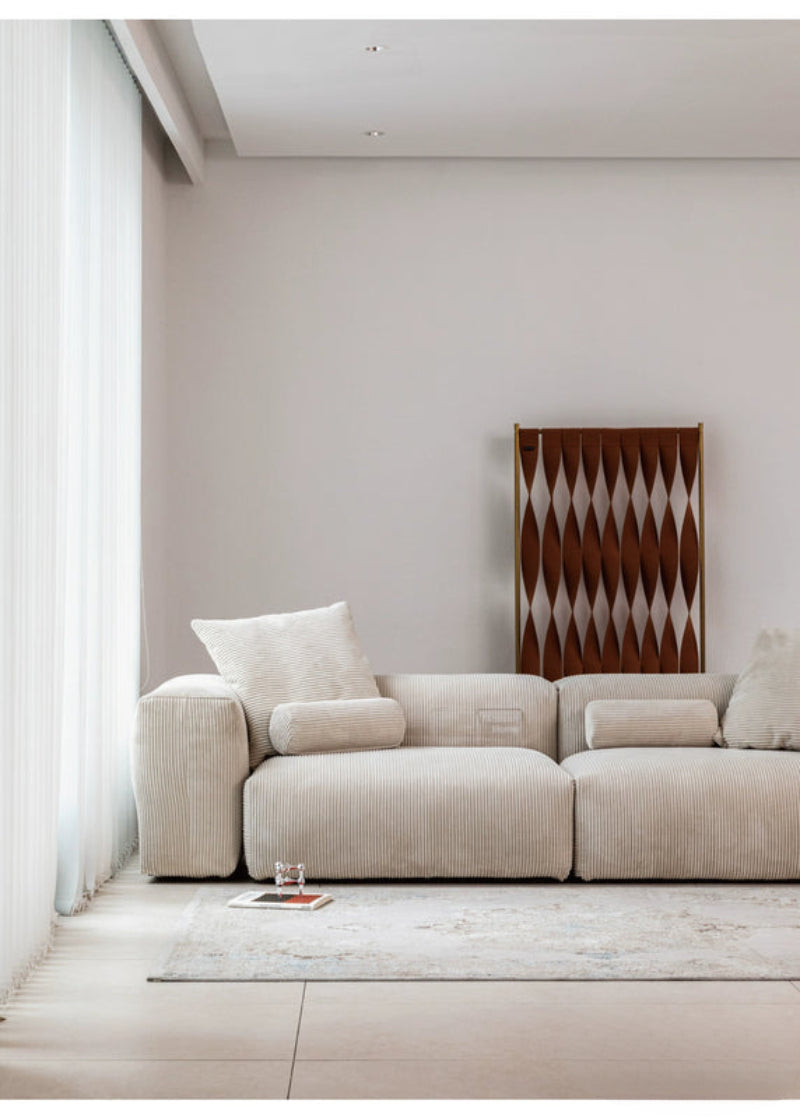 Home Furnishing Corduroy Sofa Bedroom Small Free Combination Living Room Minimalist Module Small Apartment Narrow Edition Sofa
