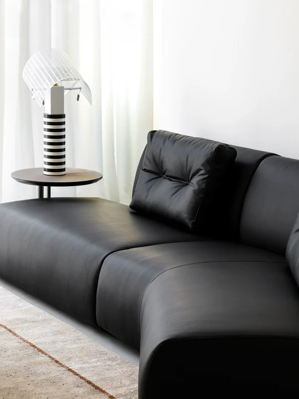 Home Leather Sofa Bevel Black Light Luxury High-end Designer Minimalist Modular Corner Special-shaped Sofa