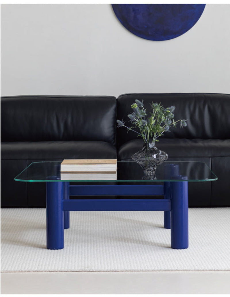 glass coffee table solid wood