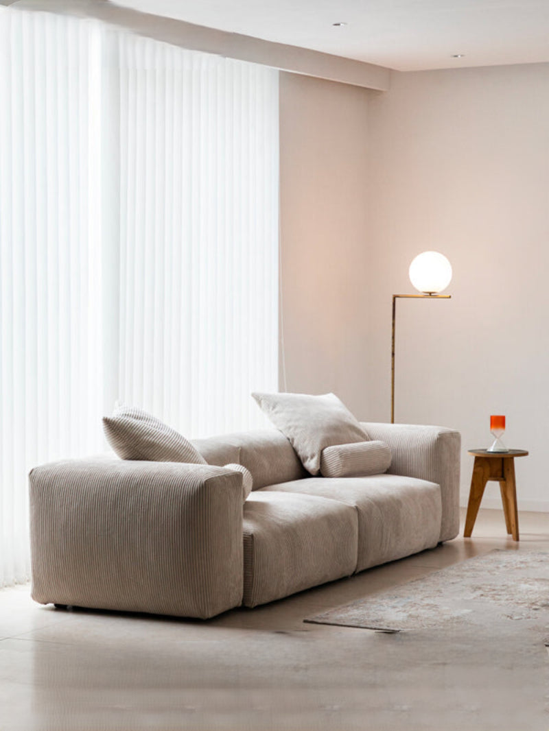 Home Furnishing Corduroy Sofa Bedroom Small Free Combination Living Room Minimalist Module Small Apartment Narrow Edition Sofa