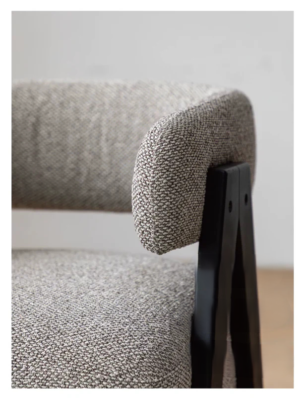 single sofa chair fabric medieval style Italian modern solid wood lazy chair leisure chair armchair