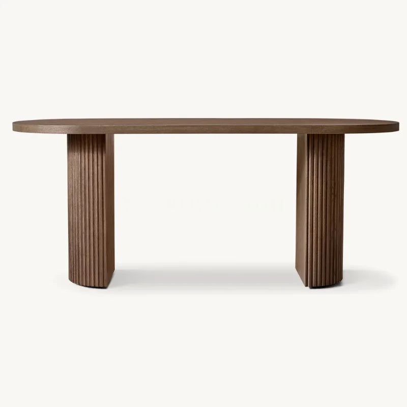 Contemporary Solid Oak Natural Finish Dining Table