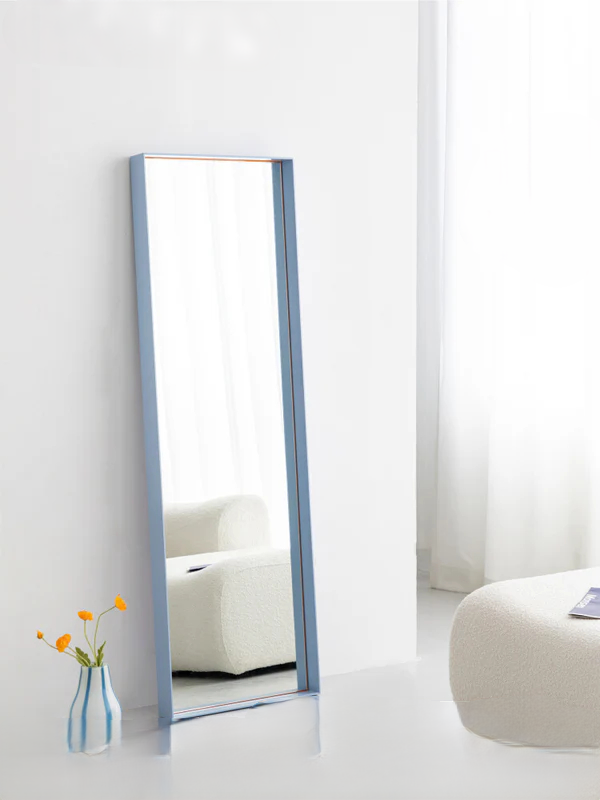 Musheng Home Furnishing original island mirror floor design ultra-clear full-length mirror home clothing store dressing mirror blue ins