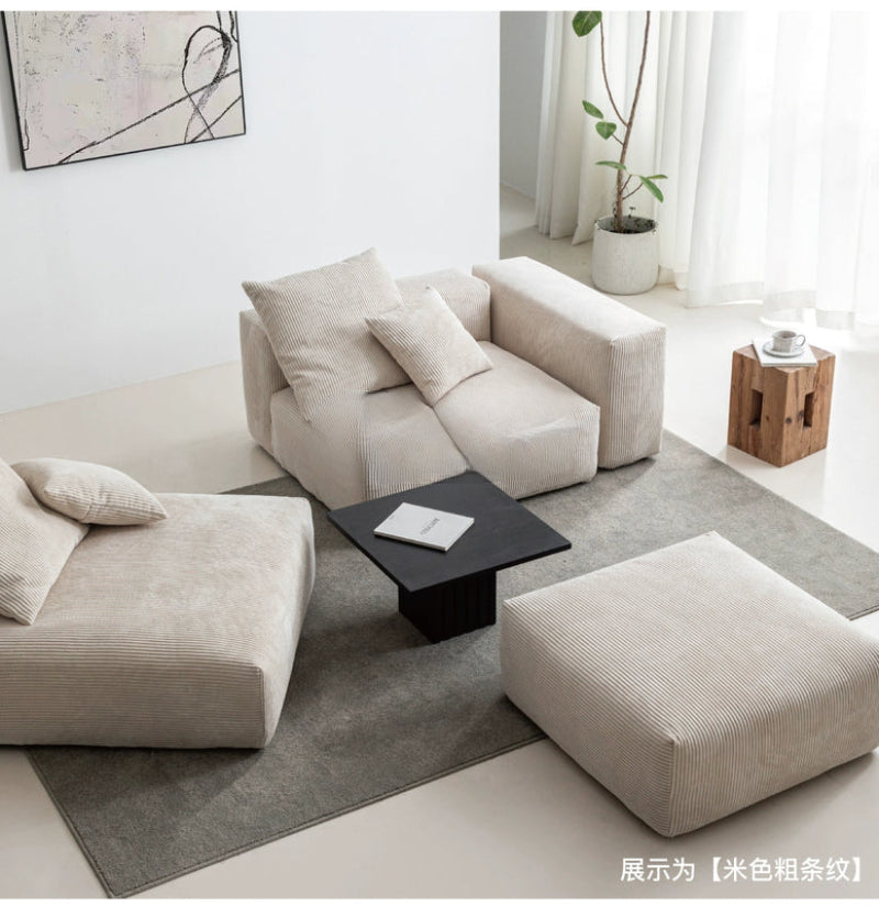 Home Furnishing Corduroy Sofa Bedroom Small Free Combination Living Room Minimalist Module Small Apartment Narrow Edition Sofa