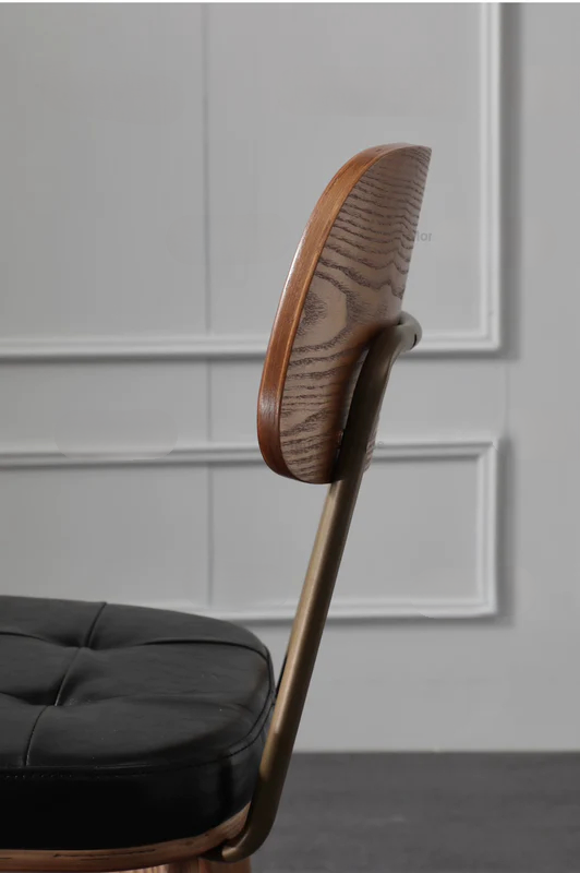 retro dining chair iron simple home