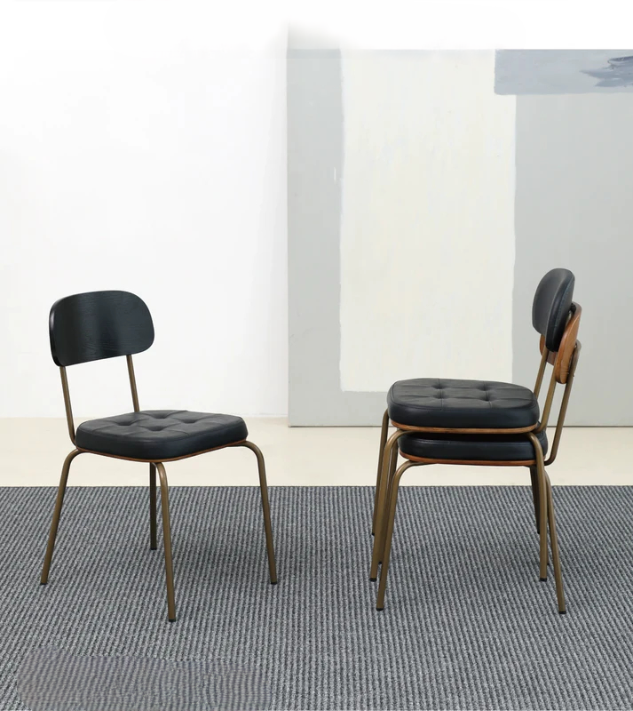 retro dining chair iron simple home