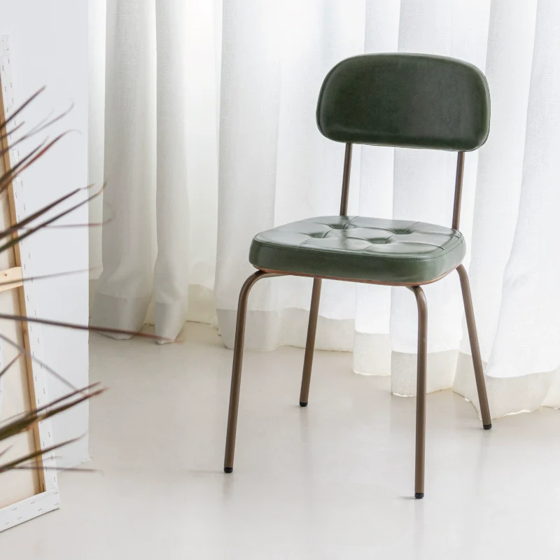 retro dining chair iron simple home
