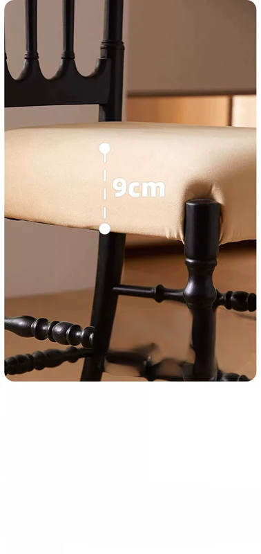 French medieval Napoleon chair solid wood dining chair American light luxury high-end soft pack retro dining table chair backrest chair