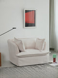 Musheng Home Fabric Single Sofa Living Room French Lazy Leisure Swivel Chair American Small Apartment Swivel Sofa Chair