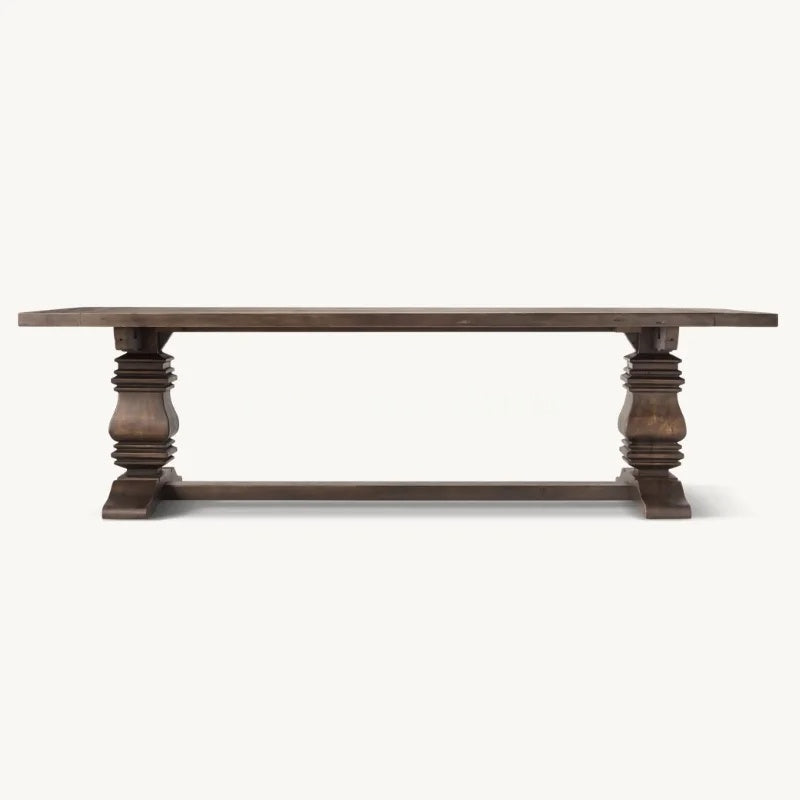 Solid Walnut Wood Weatherproof Planks Durable Dining Table