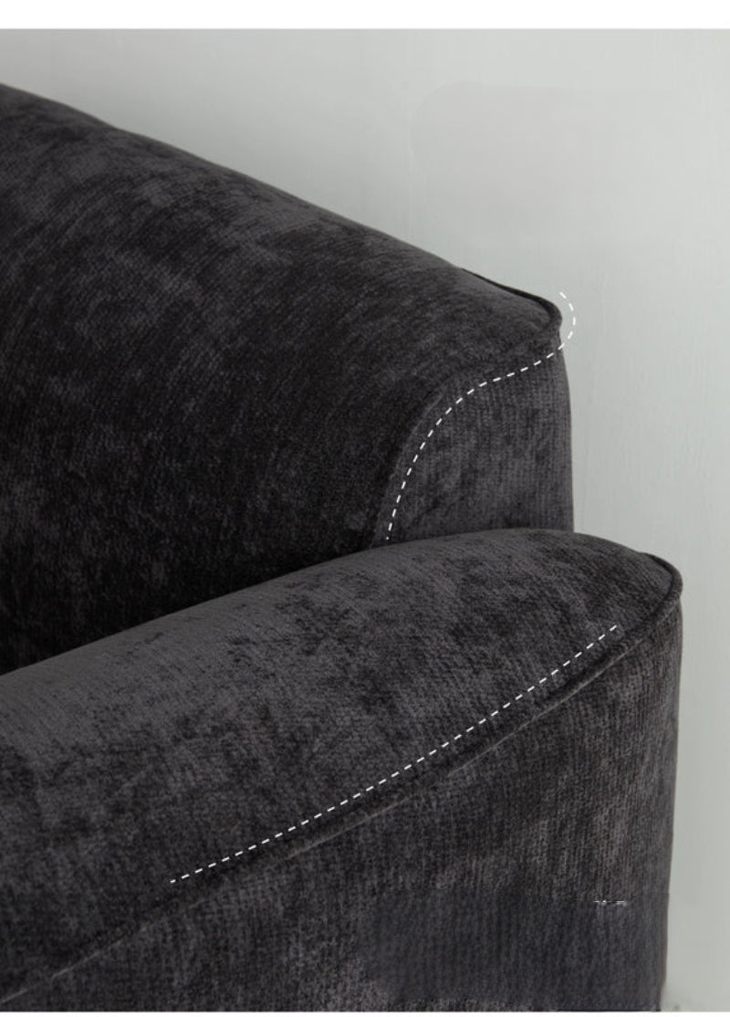 Home Furnishing Grande Sofa Living Room French Retro Fabric Chenille Sofa Adjustable Backrest High-end