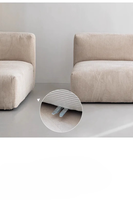 Home Furnishing Corduroy Fabric Sofa Module Combination Nordic Simple Living Room Removable and Washable Tofu Block Sofa