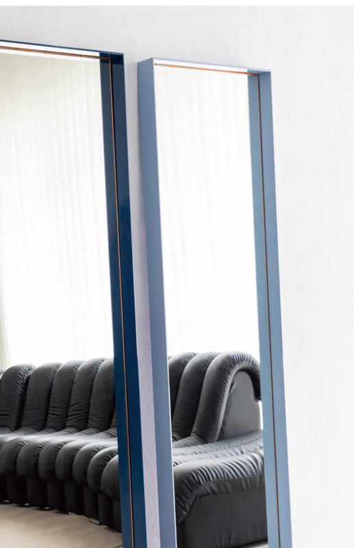 Musheng Home Furnishing original island mirror floor design ultra-clear full-length mirror home clothing store dressing mirror blue ins