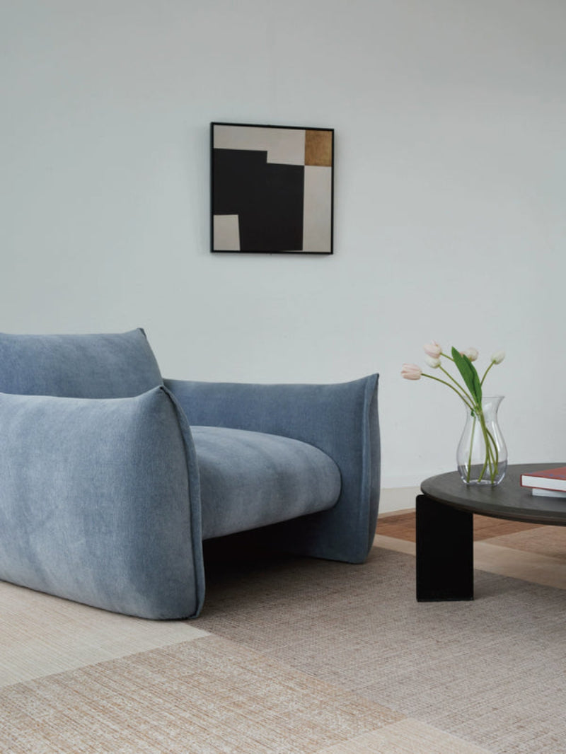 Home Fabric Single Sofa Living Room Modern Simple 2025 New Small Apartment Lazy Leisure Sofa Chair