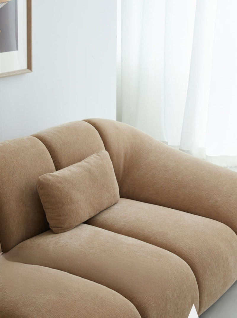 Home Dough Sofa Italian Fabric Chenille French Retro Straight American