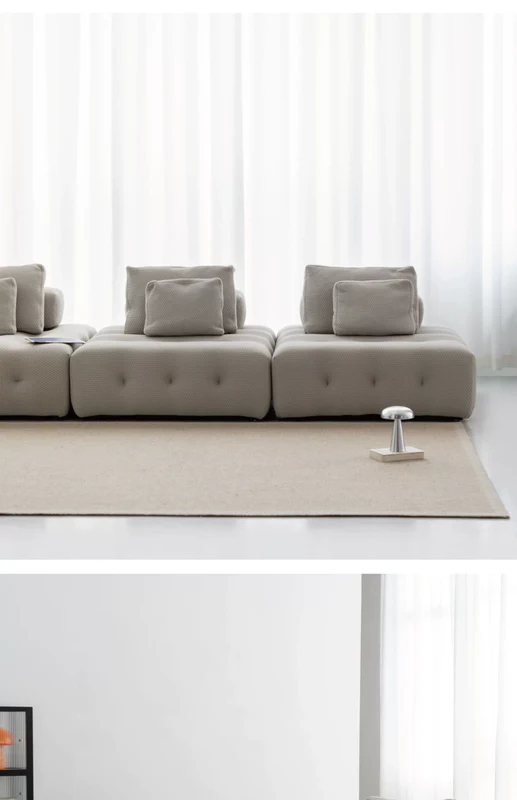Home Furnishing Backless Sofa Two-way Combination Module Designer Italian Fabric Small Sofa That Does Not Take Up Space