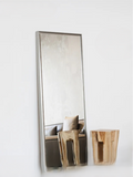 full-length dressing mirror floor-standing full-length mirror home ins designer stainless steel mirror anti-dumping