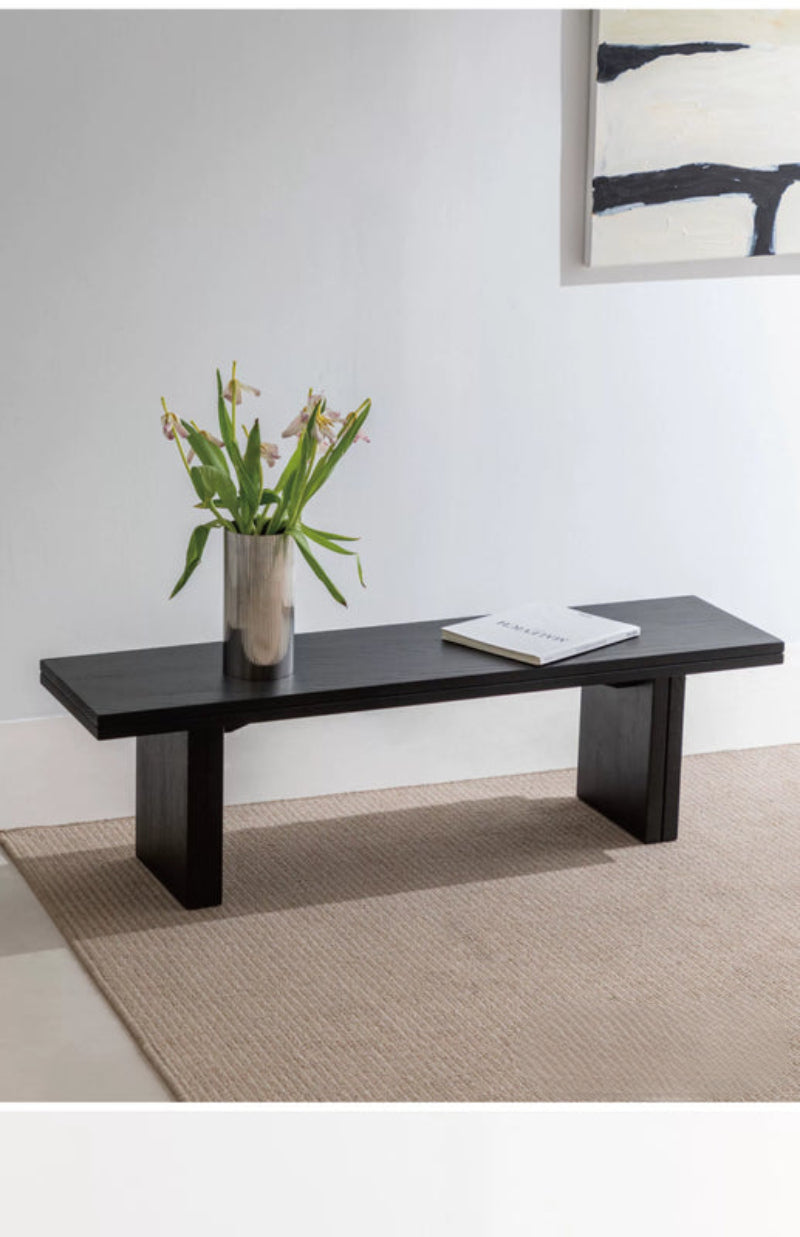 coffee table black solid wood foldable multifunctional