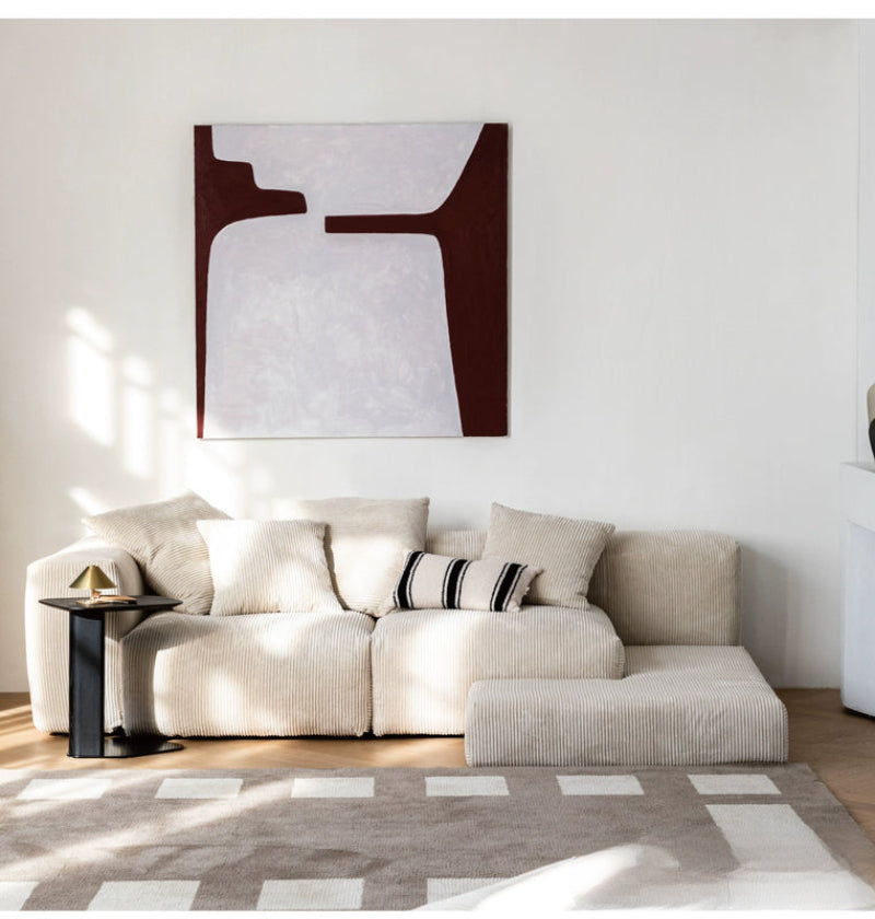 Home Furnishing Corduroy Sofa Bedroom Small Free Combination Living Room Minimalist Module Small Apartment Narrow Edition Sofa