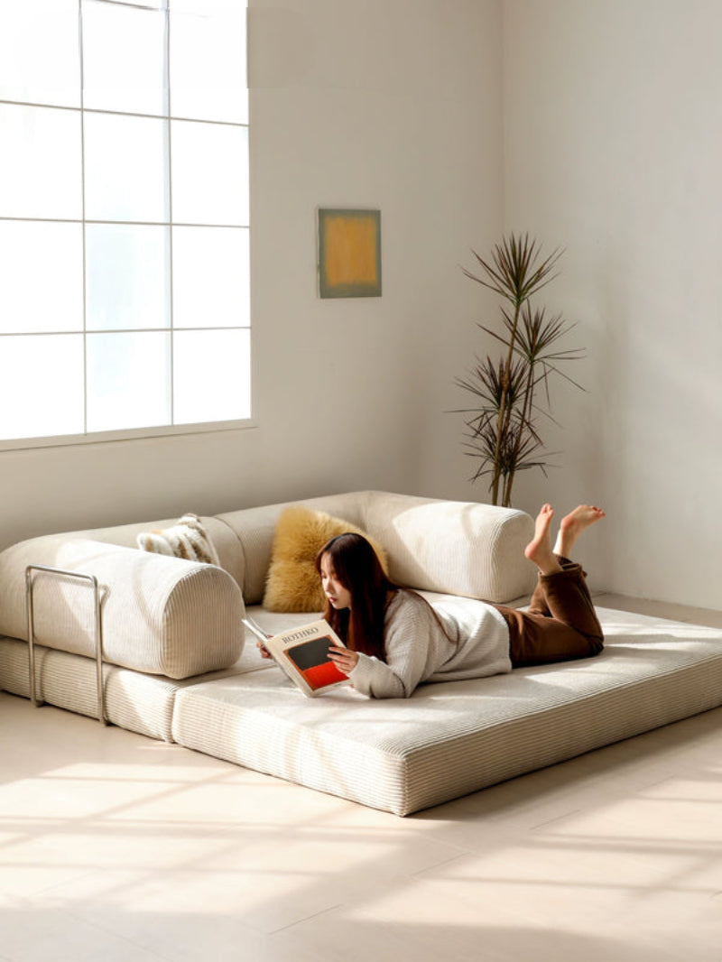 sofa bed is a detachable and washable fabric dual-use folding sofa for small apartments. It is simple, creative and versatile.