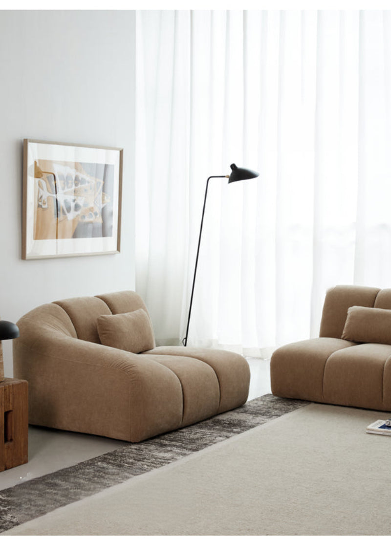 Home Dough Sofa Italian Fabric Chenille French Retro Straight American