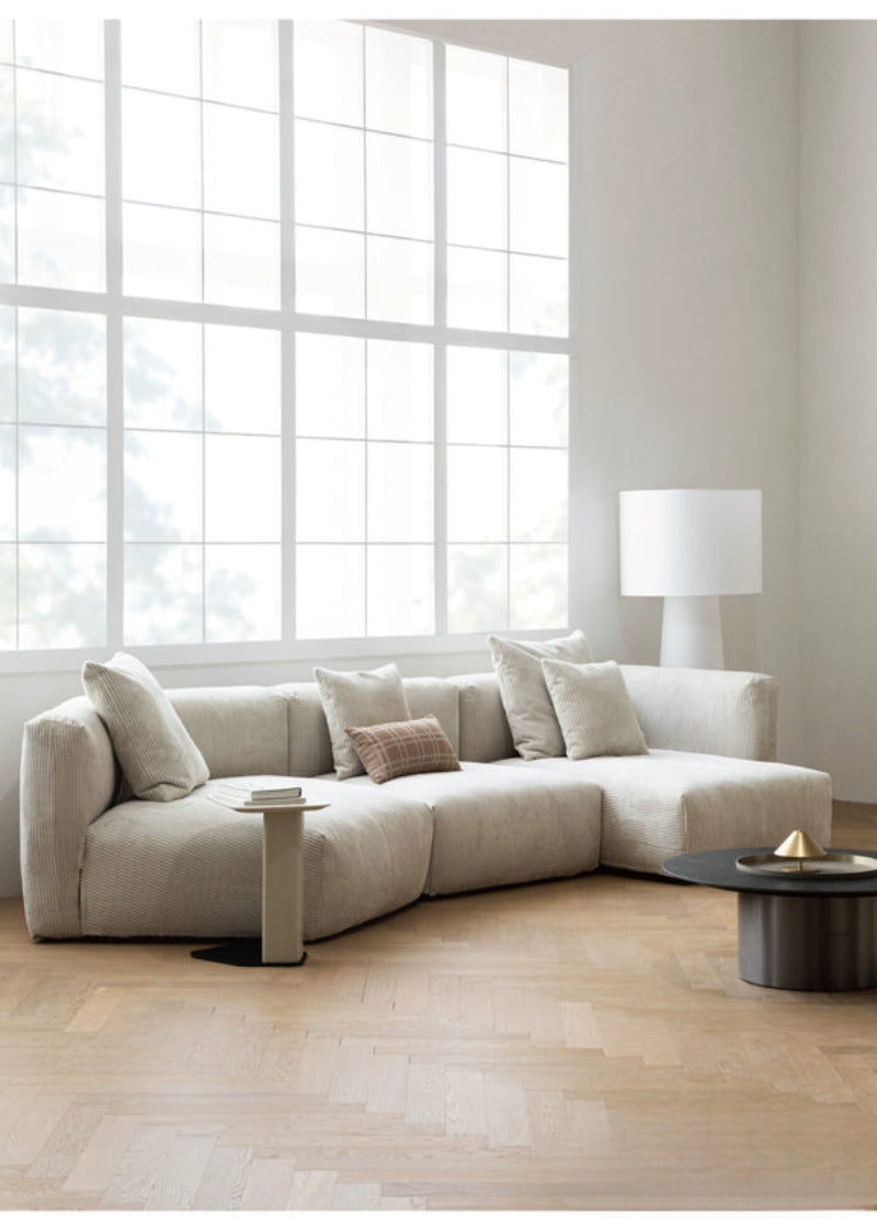 Home Furnishing Corduroy Sofa Bedroom Small Free Combination Living Room Minimalist Module Small Apartment Narrow Edition Sofa