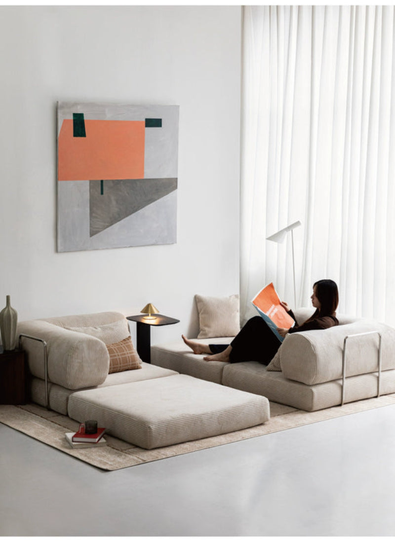 sofa bed is a detachable and washable fabric dual-use folding sofa for small apartments. It is simple, creative and versatile.