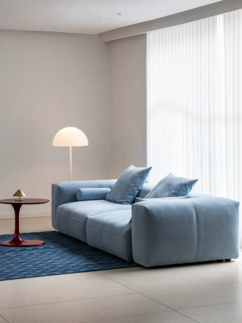 Furnishing sofa small apartment modular sofa Nordic fabric removable and washable living room ins square sofa