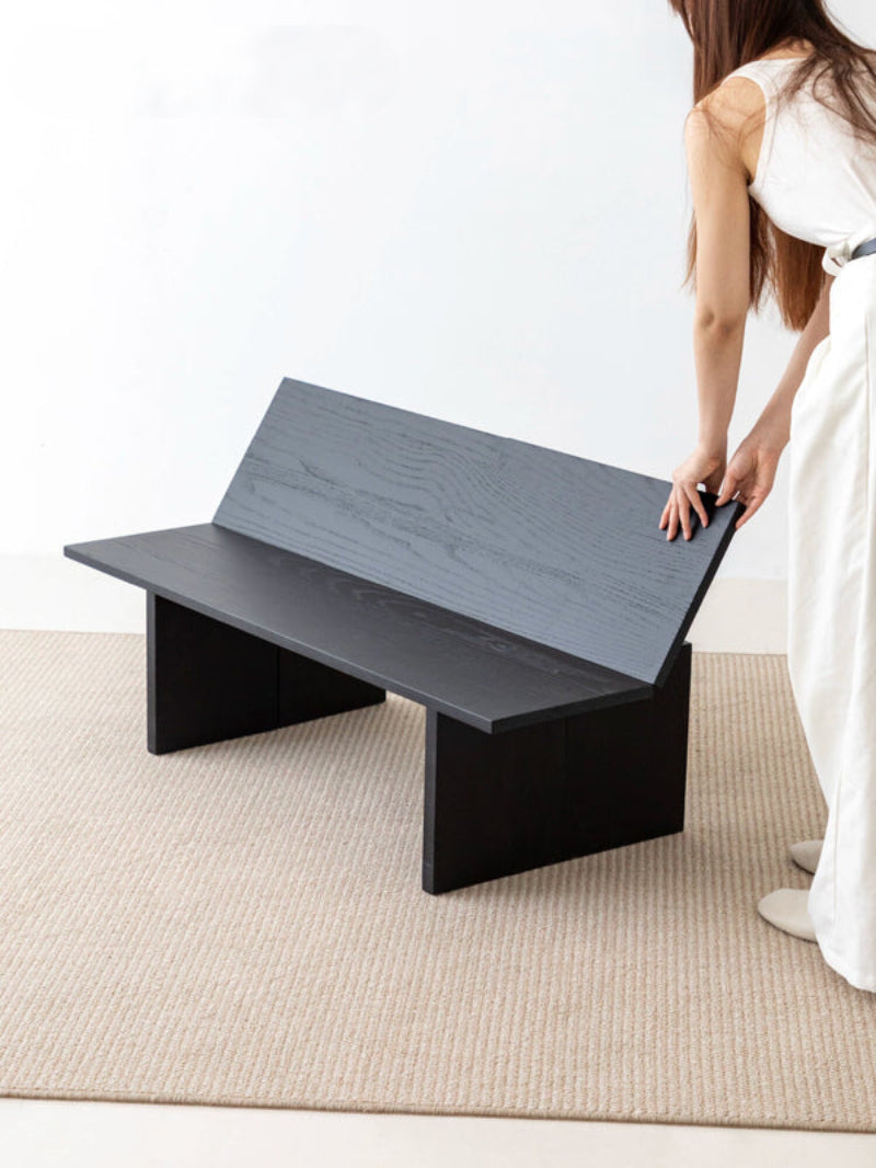 coffee table black solid wood foldable multifunctional