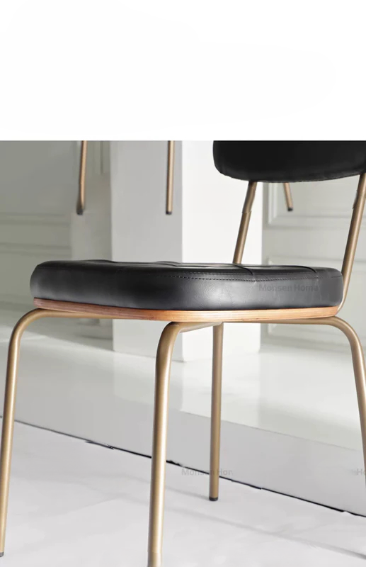 retro dining chair iron simple home