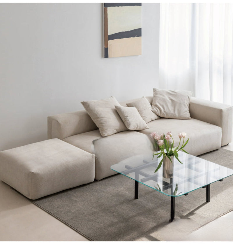 Home Furnishing Corduroy Sofa Bedroom Small Free Combination Living Room Minimalist Module Small Apartment Narrow Edition Sofa