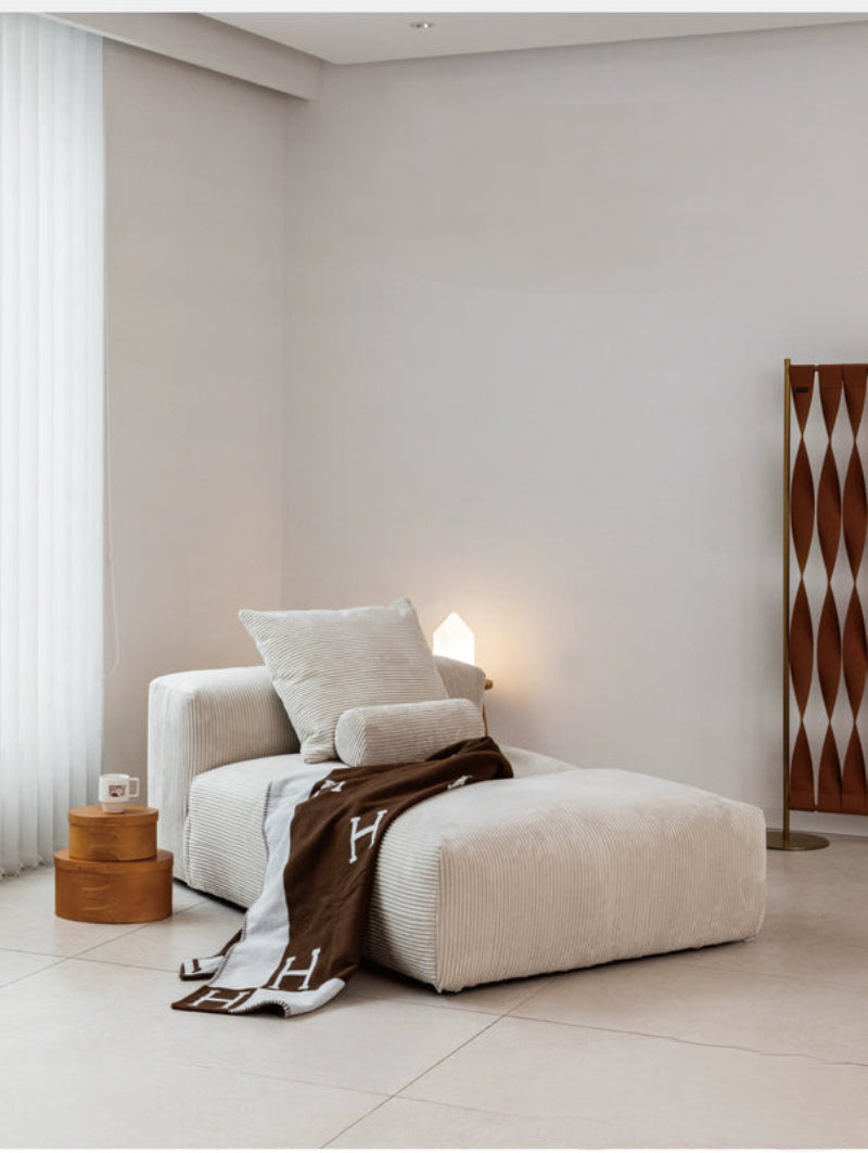 Home Furnishing Corduroy Sofa Bedroom Small Free Combination Living Room Minimalist Module Small Apartment Narrow Edition Sofa