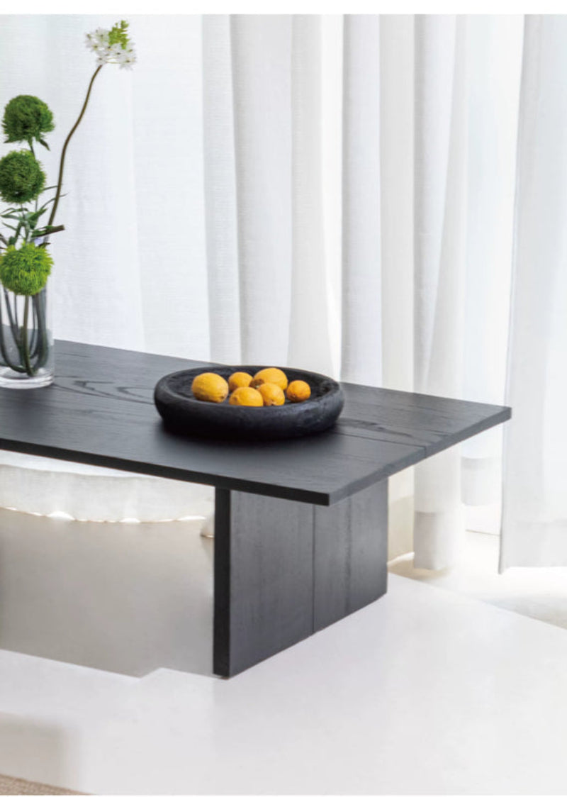 coffee table black solid wood foldable multifunctional