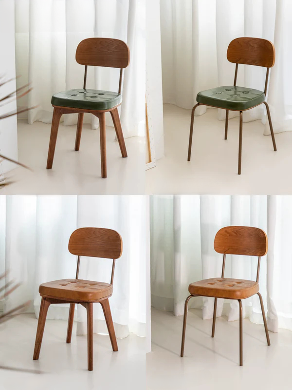 retro dining chair iron simple home