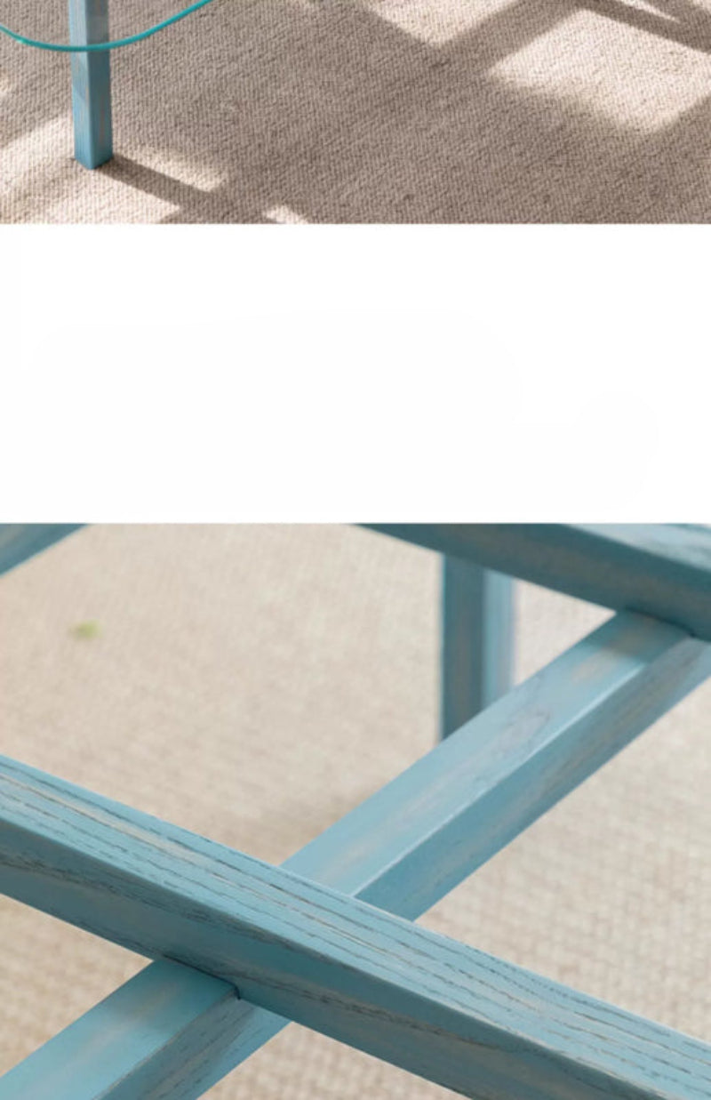 solid wood maze coffee table glass