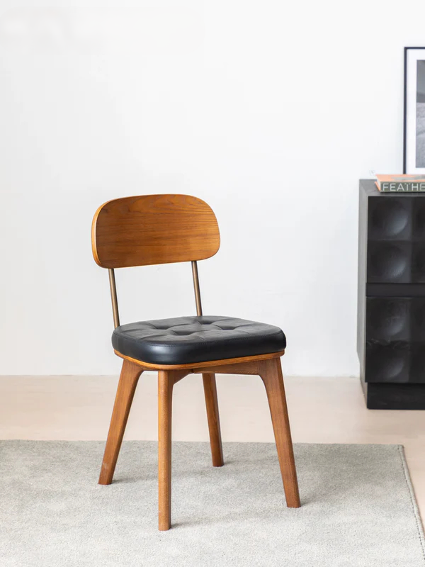 retro dining chair iron simple home